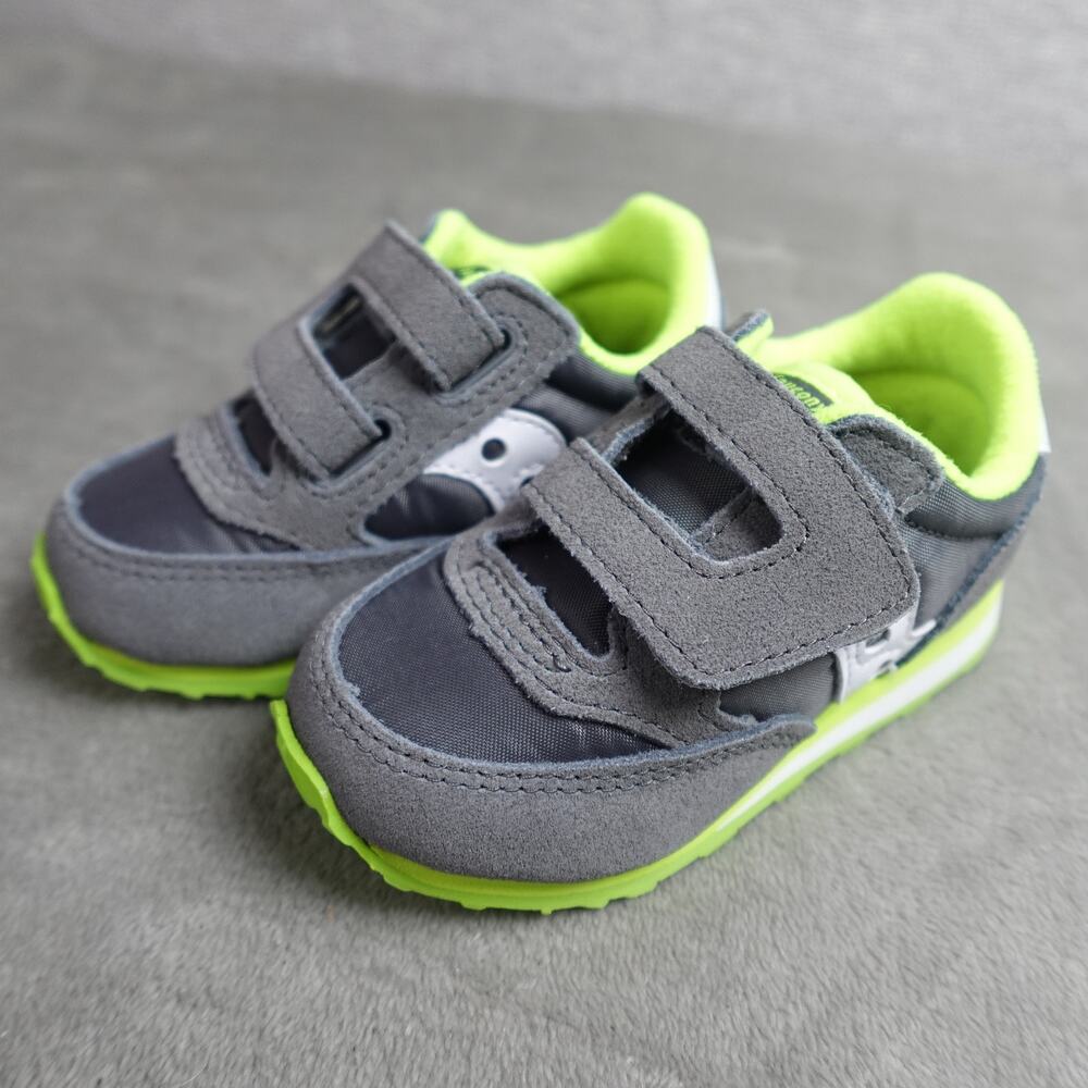 Saucony Baby Jazz HL Boys 5.5M Grey White Sneakers SL259640 New